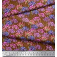 thumbnail image 3 of Soimoi Tissu en Poly Georgette Imprimé Floral Pervenche 1 Yard 42 Pouces de Large, 3 of 3