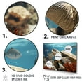 thumbnail image 3 of Designart "Traditional Seaside Turtle Scene" Animals Turtle Floater Framed Wall Art Living Room, 3 of 5