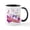 White/Black Inside, variant on CafePress - White Easter Bunny Banner Mugs - 11 oz Ceramic Mug - Novelty Coffee Tea Cup