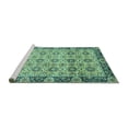 thumbnail image 2 of Ahgly Company Machine Washable Indoor Rectangle Abstract Turquoise Blue Modern Area Rugs, 2' x 5', 2 of 4