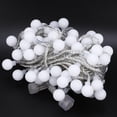 thumbnail image 2 of DC24V 10m 100LED bolas blancas cadena de luz cuerdas de lámpara impermeables para Navidad blanco cálido, 2 of 8