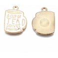 thumbnail image 3 of 10Pcs Cup with Phrase A CUP OF TEA SOLVES EVERYTHING Charms Jewelry Findings Pendant Ornament Alloy Enamel Pendants for Necklace Bracelet Jewelry Making White 20x15x1.5mm Hole: 1.6mm, 3 of 3