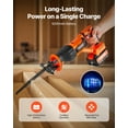 thumbnail image 2 of VEVOR Cordless Reciprocating Saw, 20 V, 3000 SPM Variable Speed, 1 inch Stroke Length, Electric Reciprocating Saw with Battery, Charger, 8 Blades, and Carrying Bag, for Wood and Plastic Cutting, 2 of 9