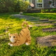 thumbnail image 4 of Estatua de animales en miniatura, adorno de jardín, decoración de patio, accesorios para fotos, arte Gato naranja Cola Estatuilla en miniatura, 4 of 8