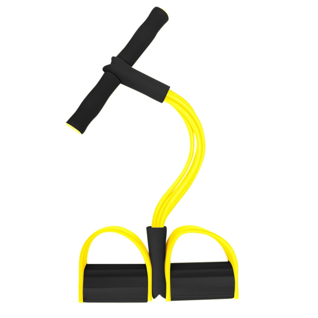 Ankle Puller Sit Up Mat Pull Rope Foot Pedal Exerciser Fitness