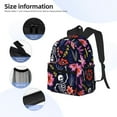 thumbnail image 5 of Gaeub Dancing Skeletons Floral Garden School Backpack Waterproof Bookbag for Men Women College High School Bags, 5 of 8