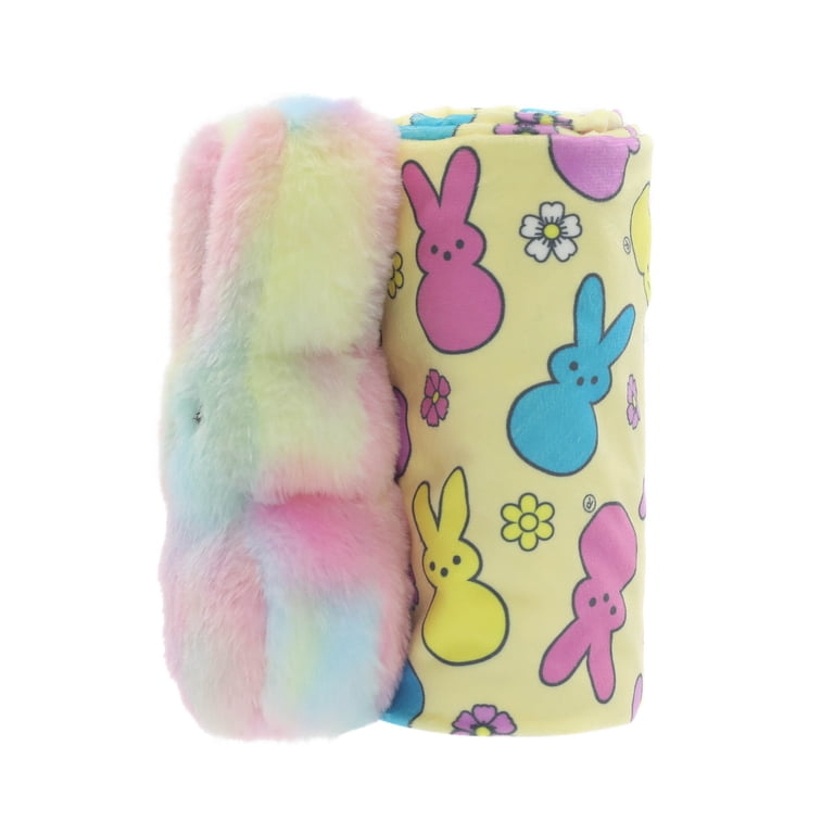 PEEPS® Rainbow Bunny Plush with Matching Blanket, Two-Piece Easter