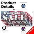 thumbnail image 2 of Memorial Day Sale Vinyl Decal 5 Pack of 12 Inch x 5 Inch Weatherproof Heavy-Duty Adhesive Backing | Patriotic Promotions, Retail Discounts, Event Marketing | Made in USA, 2 of 6