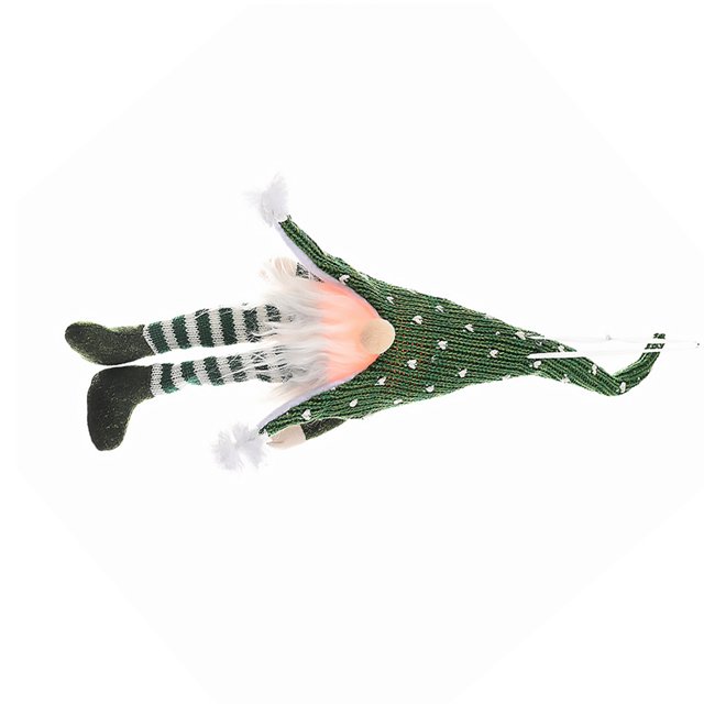 Advancent Adorno colgante de Navidad Decoración de árbol de Navidad Muñeca de punto Decoración colgante de vacaciones Kits de decoración para fiestas verde Advancent HA000211-05B