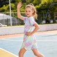 thumbnail image 3 of Tiijoy Girls Athletic Outfits Tie Dyed Short Sleeve Tshirt Shorts Set, Sizes 7-8, 3 of 5