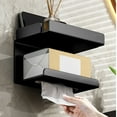 thumbnail image 5 of RKSTN Bathroom Glass Shelf Wall Mounted Toilet Paper Box Toilet Paper Roll Toilet Paper Holders Non Perforated Toilet Paper Storage Rack Mobile Phone Storage Rack, 5 of 5