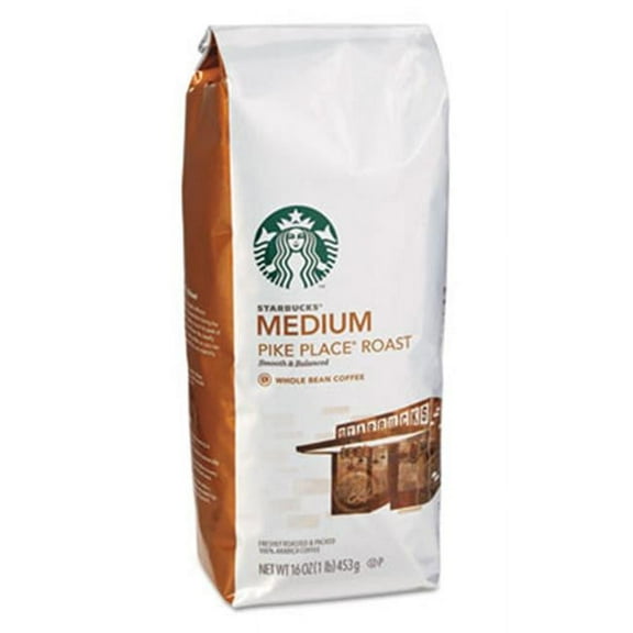 Starbucks, SBK12411946, Pike Place Roast Whole Bean Coffee, 1 Each