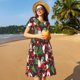 thumbnail image 4 of Disketp Merry Christmas1 para Vestido de Manga Corta para Mujeres, Vestidos de Verano para Mujeres, Casual y Holgado para la Playa, 4 of 6