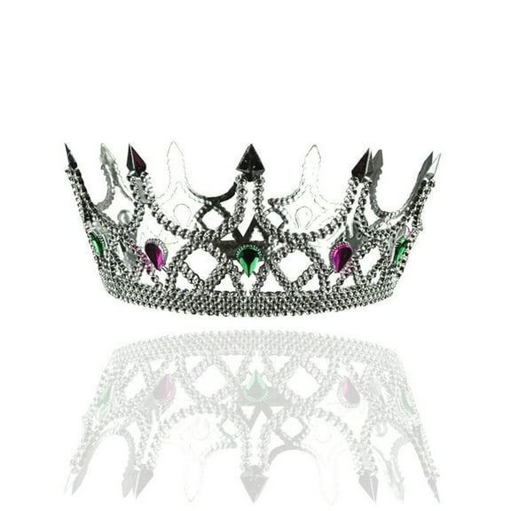 Kids Vintage King Crown Medieval Royal Tiara Crown Full Round Birthday Homecoming Prom Costume Party