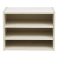 thumbnail image 2 of IRIS TACHI 3 Shelf Modular Wood Storage Organizer Box with Adjustable Shelves, Off White, 2 of 9