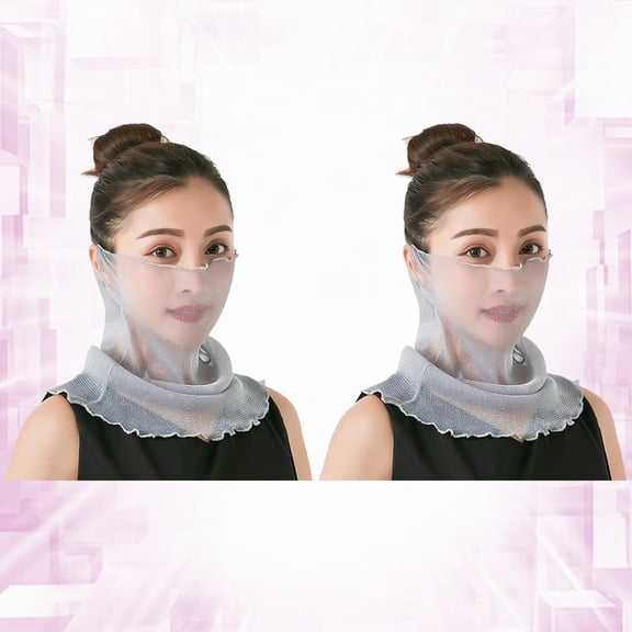 ROSENICE 2Pack Summer Bib Scarf Women Sun Protection Lightweight Scarves for Women Multi-Function