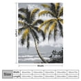 thumbnail image 4 of Creowell Palm Trees Beach Ocean Ideal Comfy Throw Blanket Lightweight Blanket for All Seasons Flannel Material Blanket 60x80in, 4 of 6