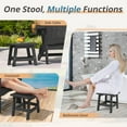 thumbnail image 4 of Reposapiés para patio al aire última intervensión, reposapiés otomanos, asiento pequeño, Adirondack para todo tipo de clima, 2 piezas, color negro, 4 of 14