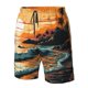 thumbnail image 4 of Balery Serene Ocean Sunset Traje de Baño Estilo Hawaiano para Hombre, Shorts de Secado Rápido con Bolsillos-XX-Large, 4 of 6