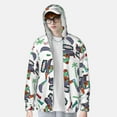 thumbnail image 2 of Balery Dinosaur on Excavator2 Sudadera ligera de manga larga con capucha y protección solar UPF 50+ para hombre y mujer, ideal para pesca y running-XX-Large, 2 of 7