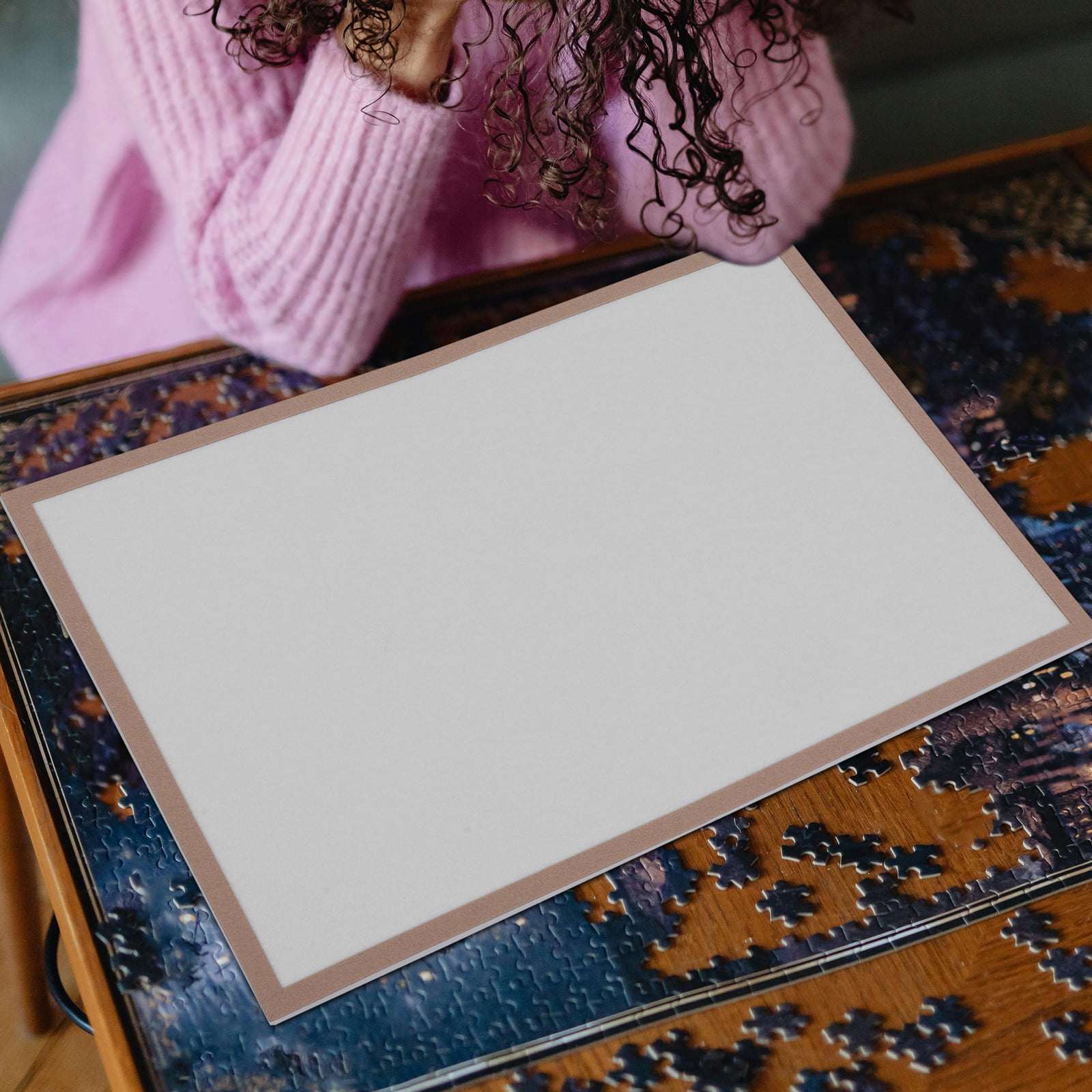 ITSELFER Blank Puzzle Board Foldable Puzzle Nonslip Pad Jigsaw Puzzle Board Folding Blank Puzzle Frame Portable Folding Puzzle Board