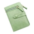 thumbnail image 5 of Tnobhg Short Wallet Button Closure Three Folds Multi Slots Short Zipper Store Coins And Cards Fine Stitching Slim Simple Female Purse Women Accessory, 5 of 8