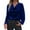 Blue, variant on Womens Velvet Shirts Casual Dressy Party Shirts Tops Fashion Cowl Neck Drape Ruched Front Blouse