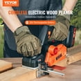 thumbnail image 2 of VEVOR Raboteuse Électrique Sans Fil, Largeur 3-1/4 Pouces, Rabot à Main 16000 Tr/min avec Batterie Profondeur Réglable 5/64 Pouces Lames HSS Double Sortie de Poussière Latérale, 2 of 9