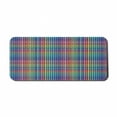 thumbnail image 1 of Colorful Computer Mouse Pad, Illustration of Crossed Stripes Knitted Pattern Abstract Composition of Squares, Rectangle Non-Slip Rubber Mousepad X-Large, 35" x 15", Multicolor, by Ambesonne, 1 of 2