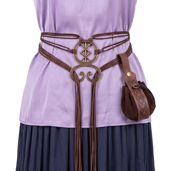 Alaiyaky Viking Costume Women, Renaissance Belt Pouch Set, Medieval Belt, Skirt Hike Halloween Cosplay Costume Accessorie