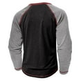 thumbnail image 6 of LODIENY Men's Henley Shirt Raglan Long Sleeve Underwear Henley Tops Casual Slim Fit Lightweight Button Down T Shirts Black S, 6 of 8
