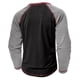 thumbnail image 5 of Blusas y camisas de manga larga con cuello redondo para hombre, informales, de manga larga, cuello redondo, medio botón, a cuadros, con bolsillos y bloques de color, blusas de poliéster para hombre, 5 of 7