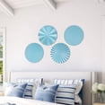 thumbnail image 6 of Ocean Blue Metal Wall Sculptures, 12 Inch Sunburst Hanging Art for Home Living Room Office, 6 of 7