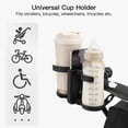 thumbnail image 6 of Gromast 3 in 1 Foldable Stroller Cup Holder with Phone Holder, 360° Rotatable Bottle Holder, Universal Cup Holder for Stroller, Wheelchair, Bike, Walker, Scooter, Tricycle - Black, 6 of 11