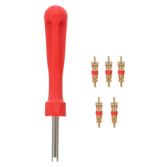 Beaupretty Heavy Duty Red Tyre Stem Core Remover Tool for Car Truck Motorcycle Use