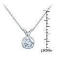 thumbnail image 3 of 14K Yellow Gold Round Bezel-set Solitaire Moissanite Pendant Necklace (1 3/4ct TGW, 8mm, White) 16 to 18-inch by Diamond Wish, 3 of 4