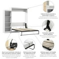 thumbnail image 5 of Bestar Edge Queen Murphy Bed with Closet Organizer (90W) in White, 5 of 12