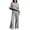 Gray, variant on Women's Sweat Suits Plus Size Color Block Loose Pullover Sweatshirt Sweatpants Casual Set