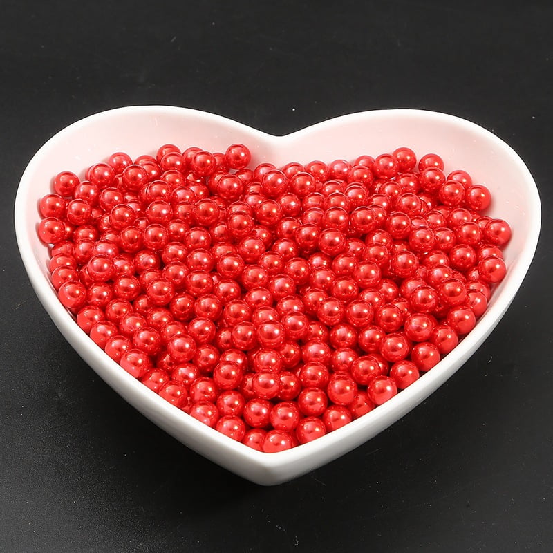 400pcs No Hole Craft Pearls, Plastic Pearl Beads For Vase Filler, Table  Scatter, Wedding, Birthday Party, Home Decor (Mixed Size