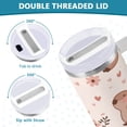 thumbnail image 5 of Stainless Steel Tumbler with Straw and Handle, Double Wall Insulated Tumblers, Cute Capybaras, 5 of 9