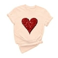 thumbnail image 2 of Cadeaux de la Saint-Valentin T-shirt Décontracté à Manches Courtes et Col Rond pour Femmes avec Imprimé Arbre de Noël, 2 of 6