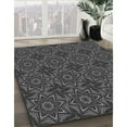 thumbnail image 3 of Ahgly Company Machine Washable Indoor Square Transitional Charcoal Black Area Rugs, 8' Square, 3 of 7