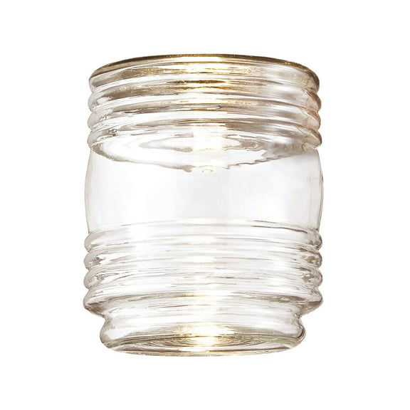 Design House Jelly Jar Light Replacement Glass Clear Cylinder