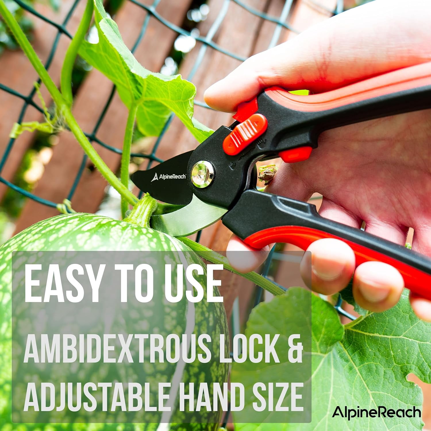 Pruning She Set Bypass and Anvil for Gardening, Sharp Ergonomic Pruners, Adjustable Soft Handle for Small & Large Hands, Heavy Duty High Carbon Steel Blade, Secateurs, Gift Box