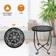 thumbnail image 5 of Mesa auxiliar para patio Fashion&Cool, redonda, 14 pulgadas, metal negro, 5 of 8