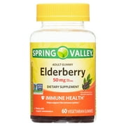 Spring Valley Elderberry Adult Gummies Dietary Supplement, 50 mg, 60 Count