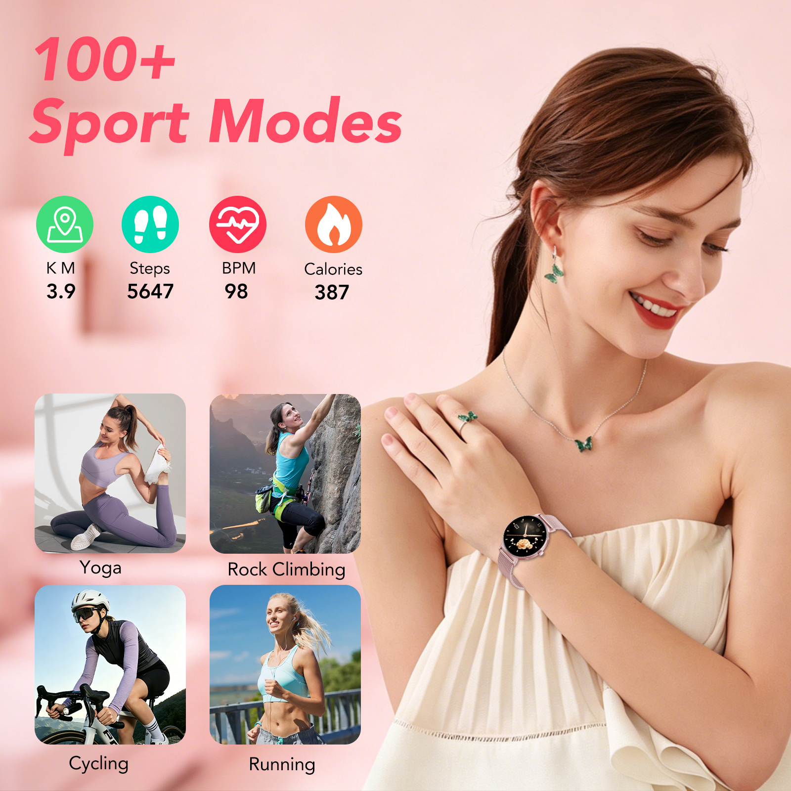 VAMOUT Smart Watch for Women, 1.27" HD with Bluetooth Calling photo 3