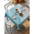 thumbnail image 6 of Blue Coastal Wave Table Cloth, Summer Modern Ocean Beach Waterproof Tablecloth for Square Tables, Reusable Washable Fabric Table Cover for Restaurant Kitchen Dining Tables 60"x60", 6 of 6