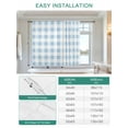 thumbnail image 6 of Buffalo Plaid Blue, Tie Up Curtains for Windows 45 Inch Length Balloon Curtains Kitchen Adjustable Balloon Window Shade Country French Simple White Lattice Tie Up Bathroom Curtain Window 42"x45", 6 of 6