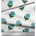 thumbnail image 2 of Soimoi Crepe Silk Fabric Leaves & Floral Block Printed Fabric 1 Yard 42 Inch Wide, 2 of 3